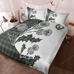 Colquhoun Tartan Crest Bedding Set - Thistle Style