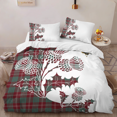 Crawford Tartan Crest Bedding Set - Thistle Style