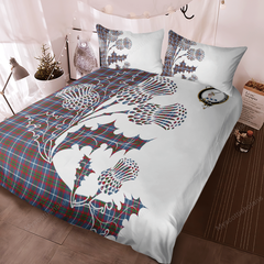 Dalmahoy Tartan Crest Bedding Set - Thistle Style