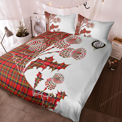 Hepburn Tartan Crest Bedding Set - Thistle Style