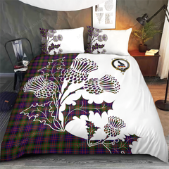 MacDonell of Glengarry Tartan Crest Bedding Set - Thistle Style