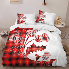 MacIver Tartan Crest Bedding Set - Thistle Style