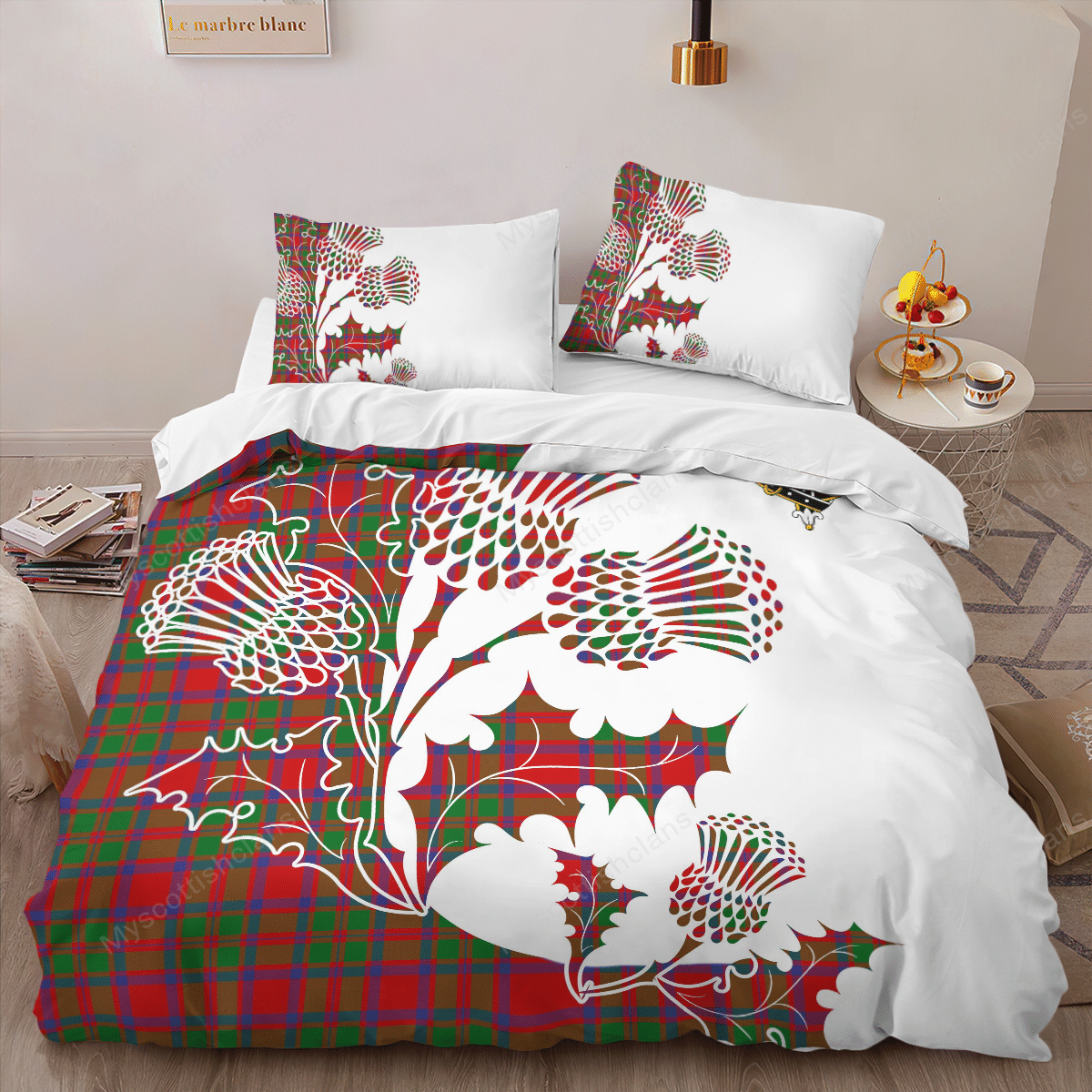 MacKintosh Tartan Crest Bedding Set - Thistle Style