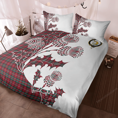 Stewart (Stuart) of Bute Tartan Crest Bedding Set - Thistle Style