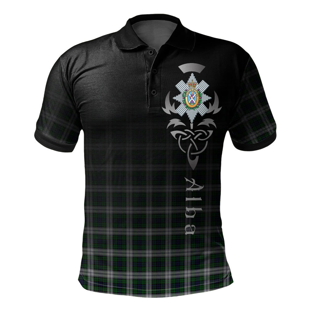 Blackwatch Dress (Symmetrical) Tartan Polo Shirt - Alba Celtic Style