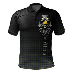 Campbell Faded Tartan Polo Shirt - Alba Celtic Style
