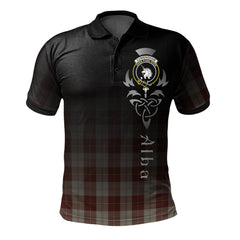 Cunningham Burgundy Dancers Tartan Polo Shirt - Alba Celtic Style