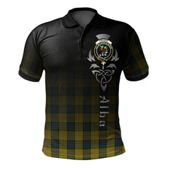 Fraser Yellow Tartan Polo Shirt - Alba Celtic Style