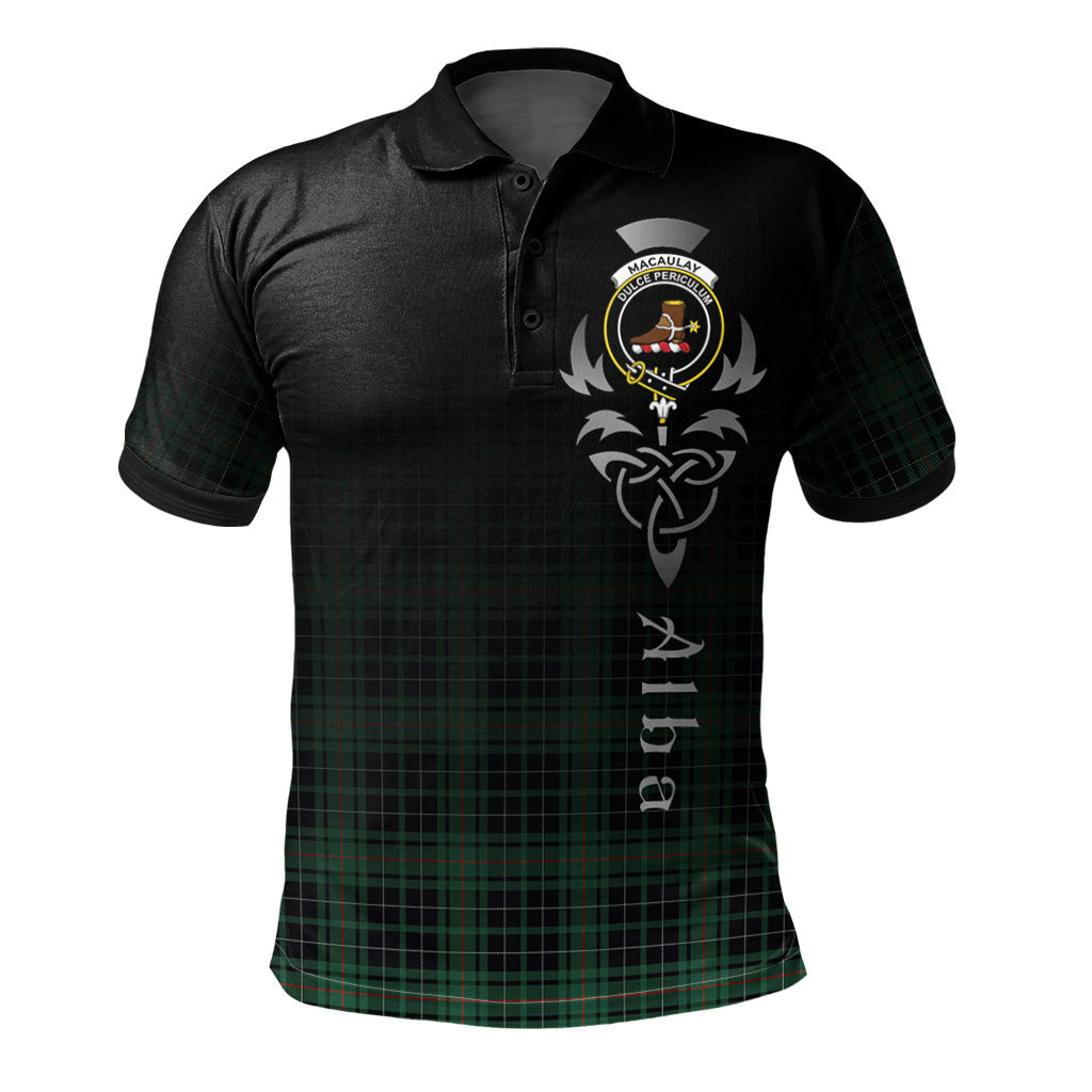 MacAulay Hunting Ancient Tartan Polo Shirt - Alba Celtic Style