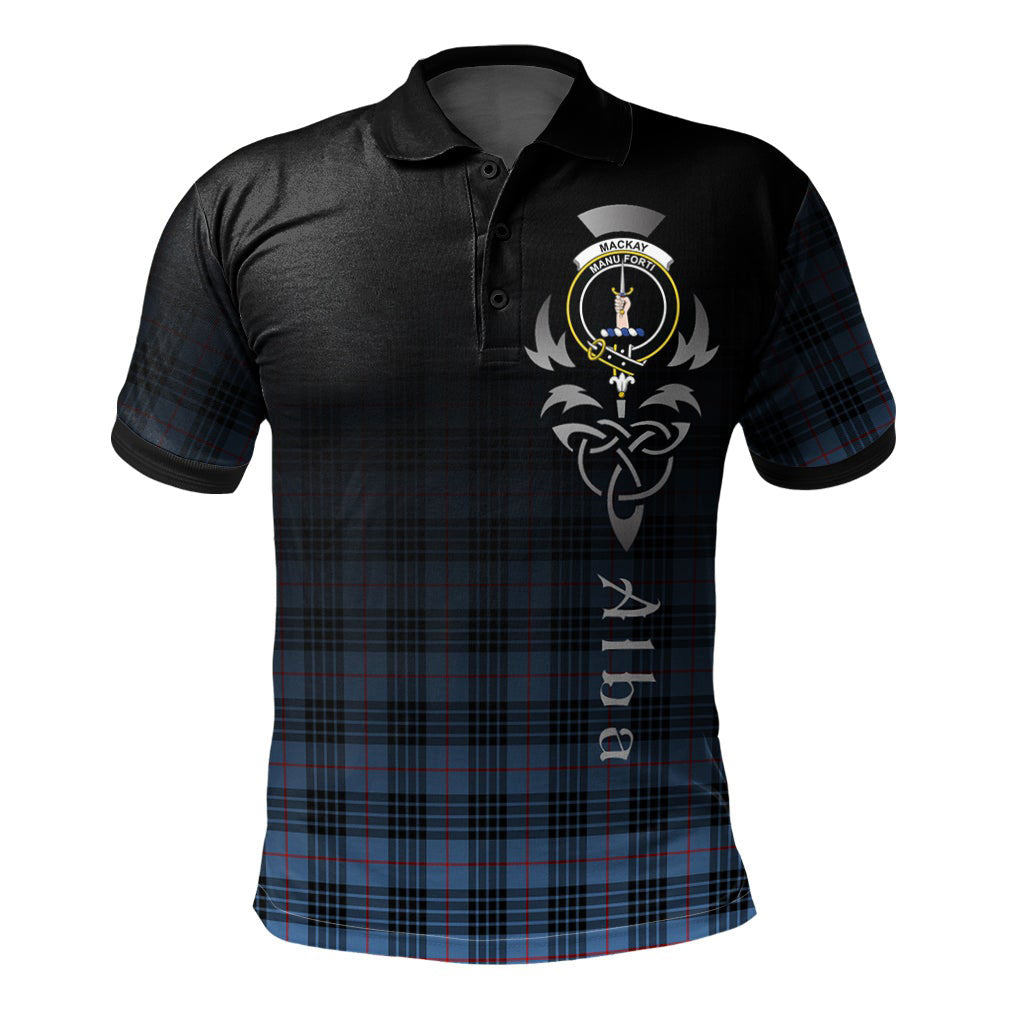 MacKay Blue Tartan Polo Shirt - Alba Celtic Style