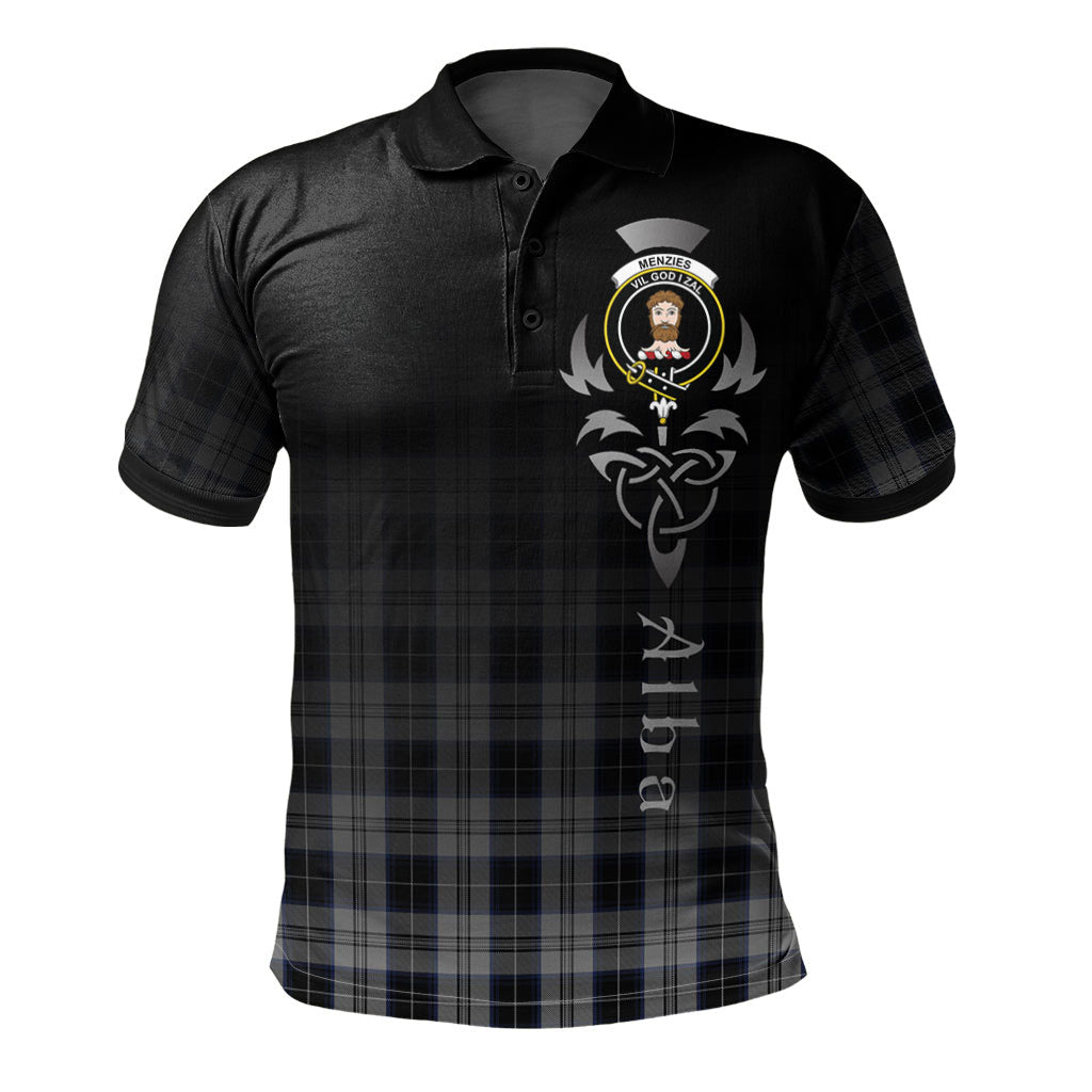 Menzies Black Dress Tartan Polo Shirt - Alba Celtic Style