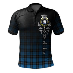 Ramsay Blue Ancient Tartan Polo Shirt - Alba Celtic Style