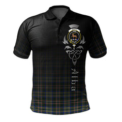 Scott Green Modern Tartan Polo Shirt - Alba Celtic Style