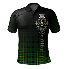 Wallace Hunting Green Tartan Polo Shirt - Alba Celtic Style