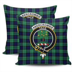 Scottish Abercrombie Tartan Crest Pillow Cover - Abercrombie Tartan Cushion Cover 2