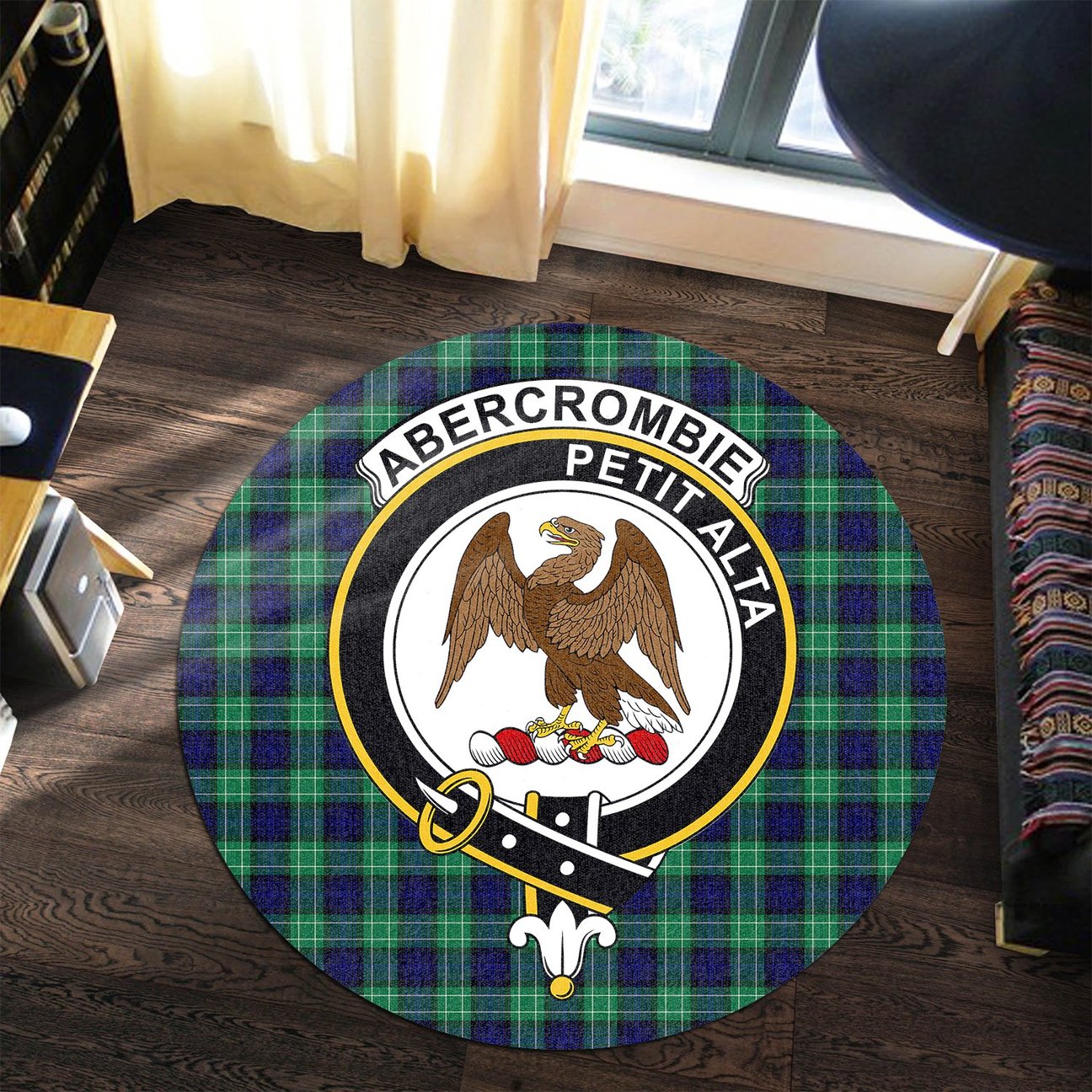 Abercrombie Tartan Crest Round Rug