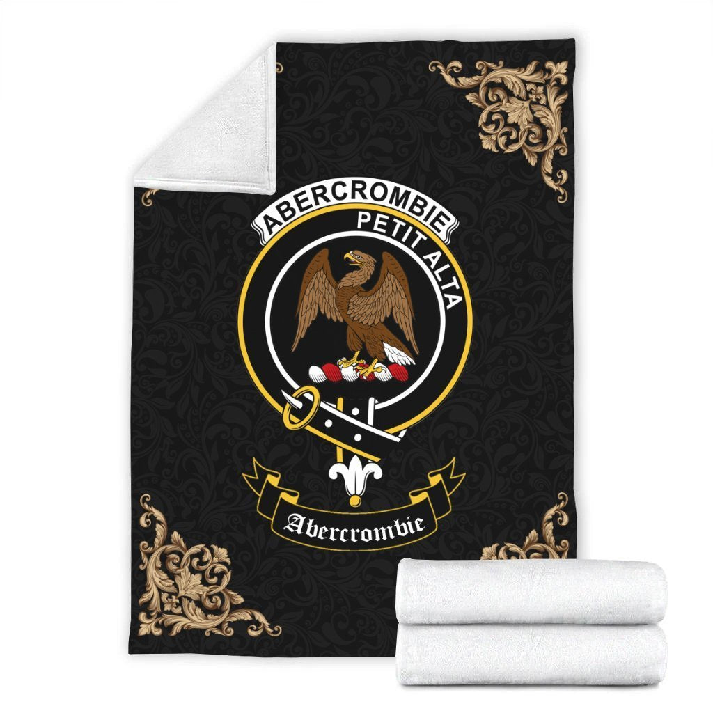 Abercrombie Crest Tartan Premium Blanket Black