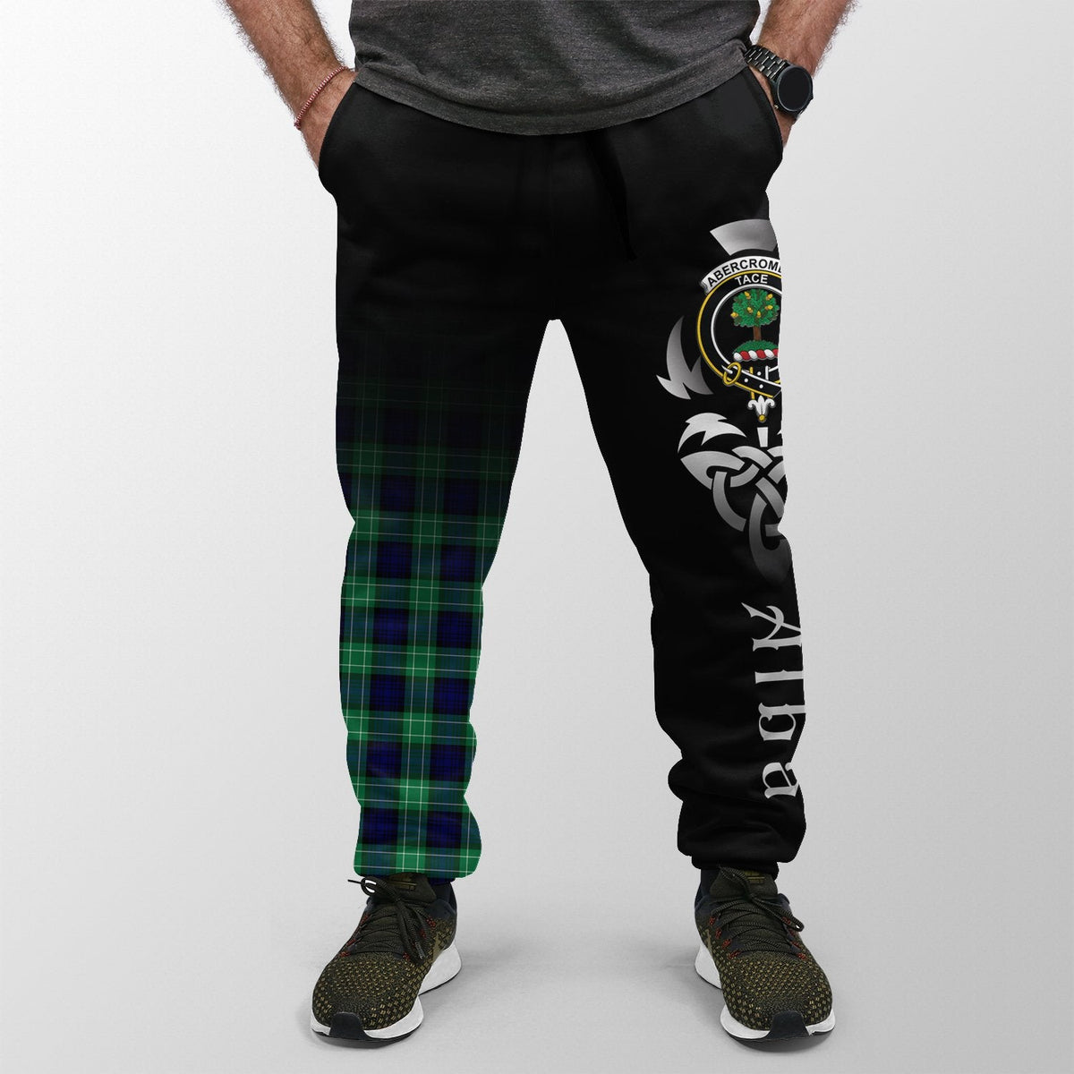 Abercrombie Tartan Crest Jogger Sweatpants - Alba Celtic Style