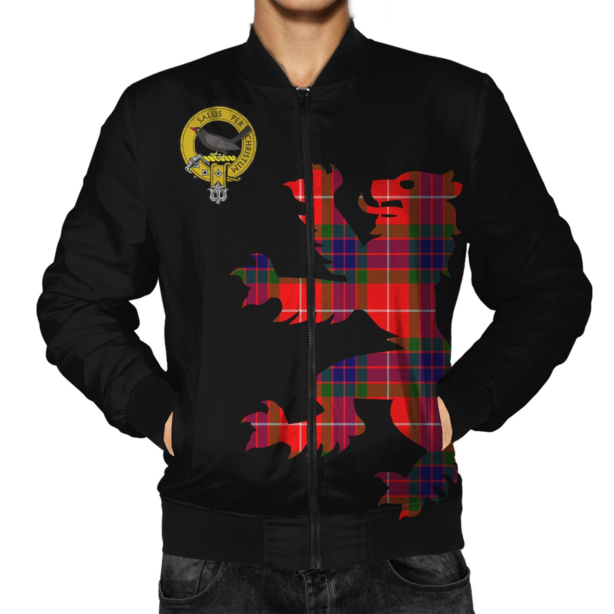 Abernethy Tartan Bomber Jacket Lion & Thistle