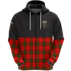 Adair Clan Half Of Tartan Zipper Hoodie