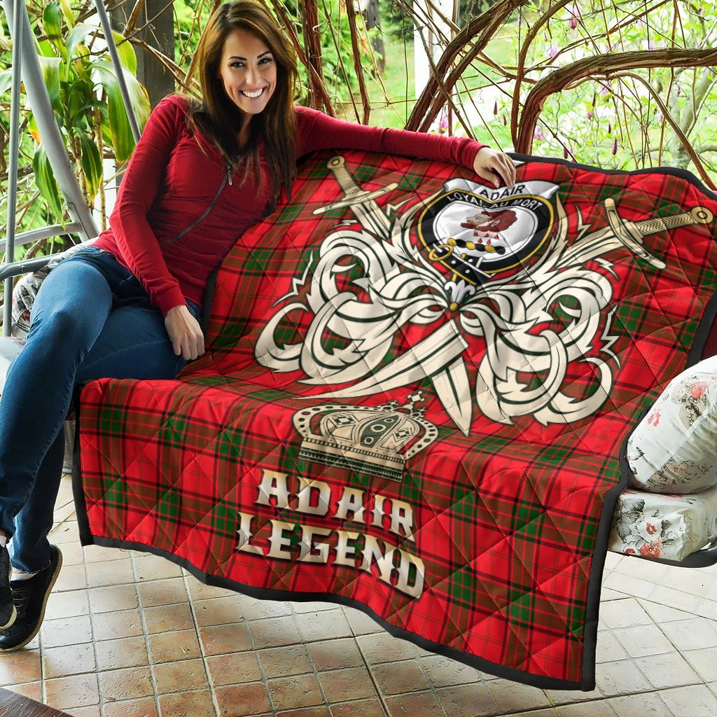 Adair Tartan Crest Legend Gold Royal Premium Quilt
