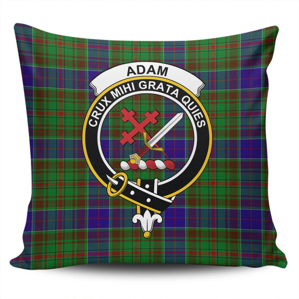 Scottish Adam Tartan Crest Pillow Cover - Tartan Cushion Cover 1