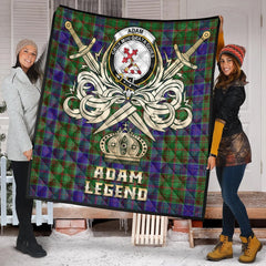 Adam Tartan Crest Legend Gold Royal Premium Quilt