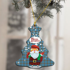 Agnew Ancient Tartan Christmas Ceramic Ornament - Santa Style