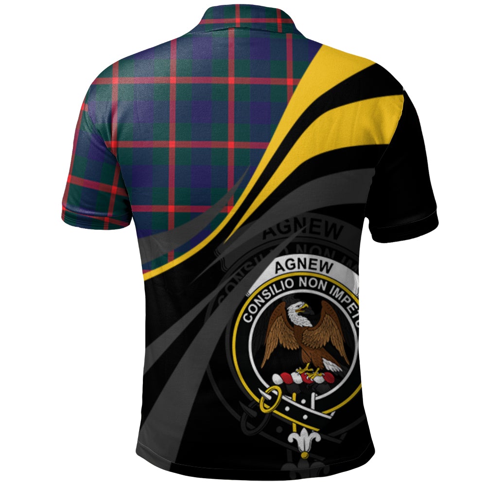 Agnew Modern Tartan Polo Shirt - Royal Coat Of Arms Style