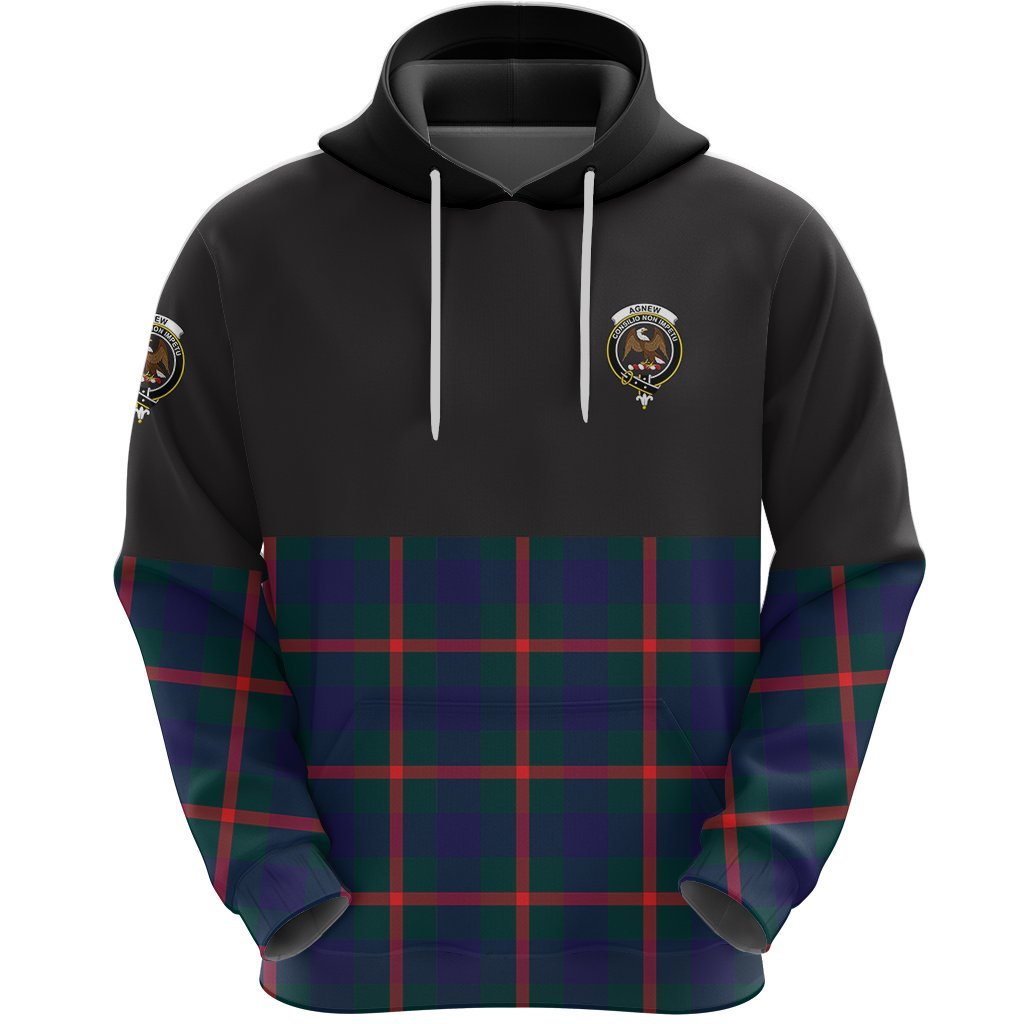 Agnew Modern Clan Half Of Tartan Hoodie