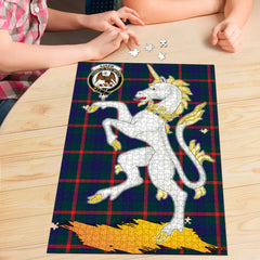 Agnew Modern Tartan Crest Unicorn Scotland Jigsaw Puzzles