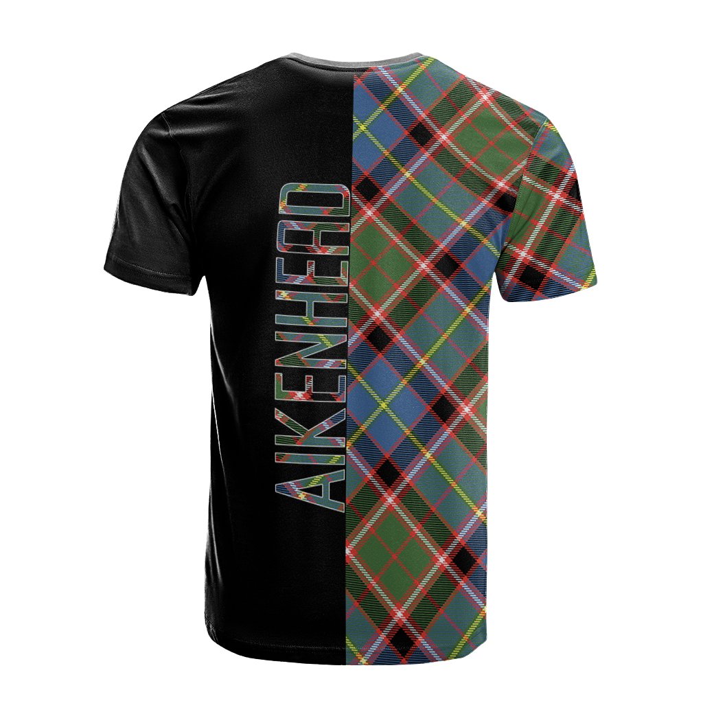 Aikenhead Tartan T-Shirt Half of Me - Cross Style
