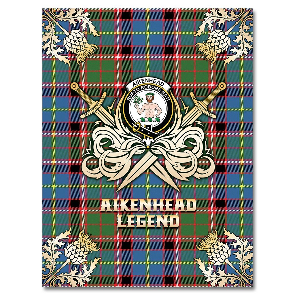 Aikenhead Tartan Gold Courage Symbol Blanket