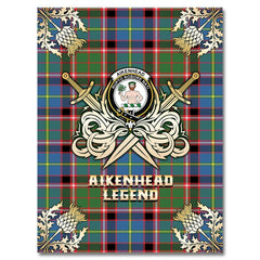 Aikenhead Tartan Gold Courage Symbol Blanket