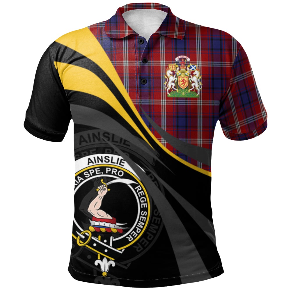 Ainslie 01 Tartan Polo Shirt - Royal Coat Of Arms Style