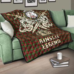 Ainslie Tartan Crest Legend Gold Royal Premium Quilt