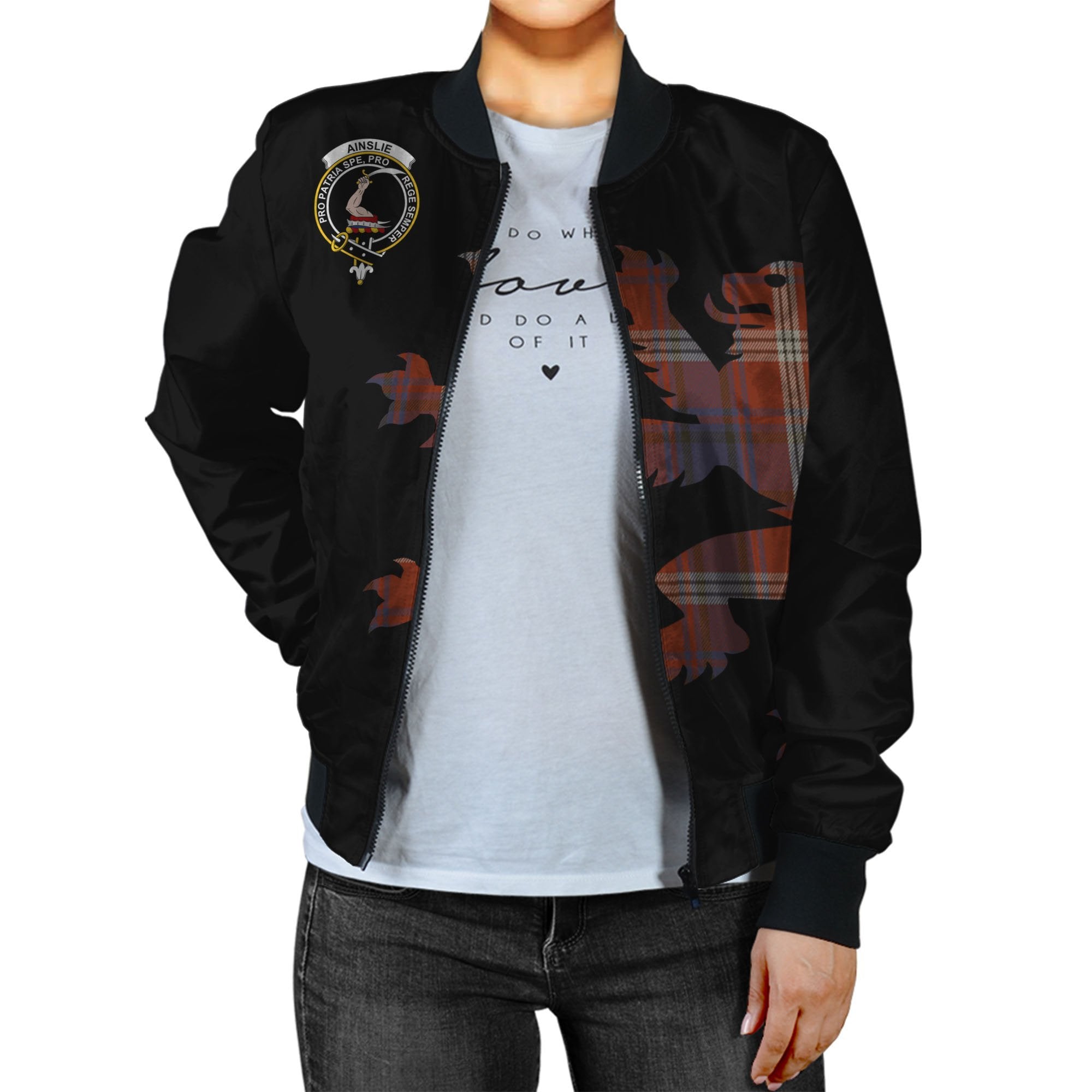 Ainslie Tartan Bomber Jacket Lion & Thistle