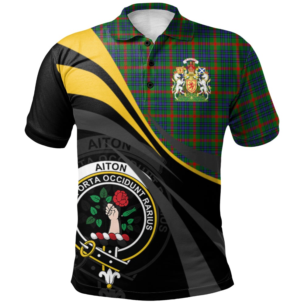 Aiton Tartan Polo Shirt - Royal Coat Of Arms Style