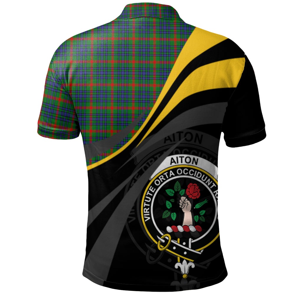 Aiton Tartan Polo Shirt - Royal Coat Of Arms Style