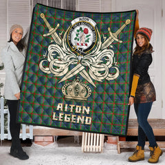 Aiton Tartan Crest Legend Gold Royal Premium Quilt