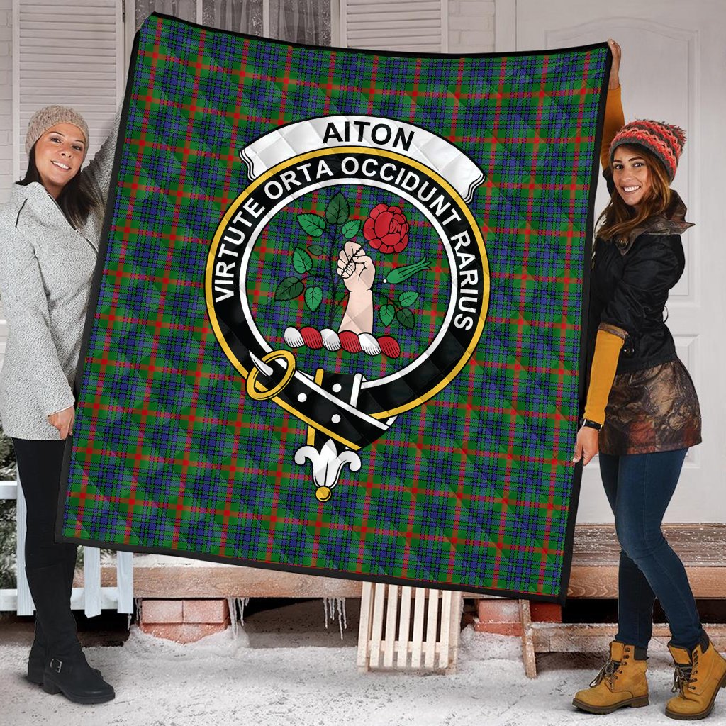 Aiton Family Tartan Crest Quilt