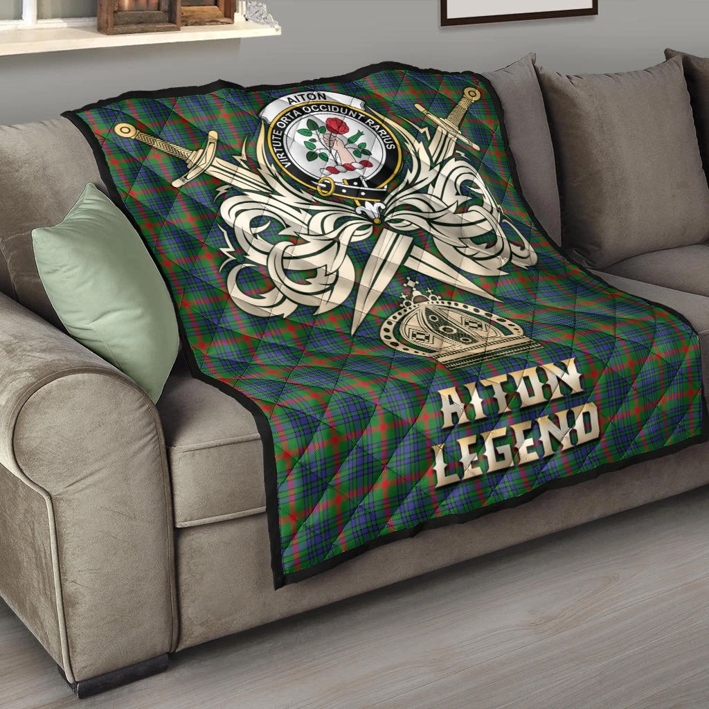 Aiton Tartan Crest Legend Gold Royal Premium Quilt