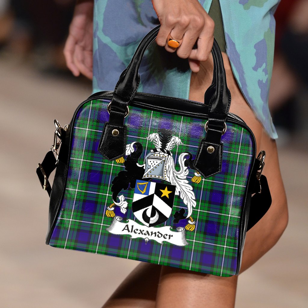 Alexander Tartan Crest Shoulder Handbags
