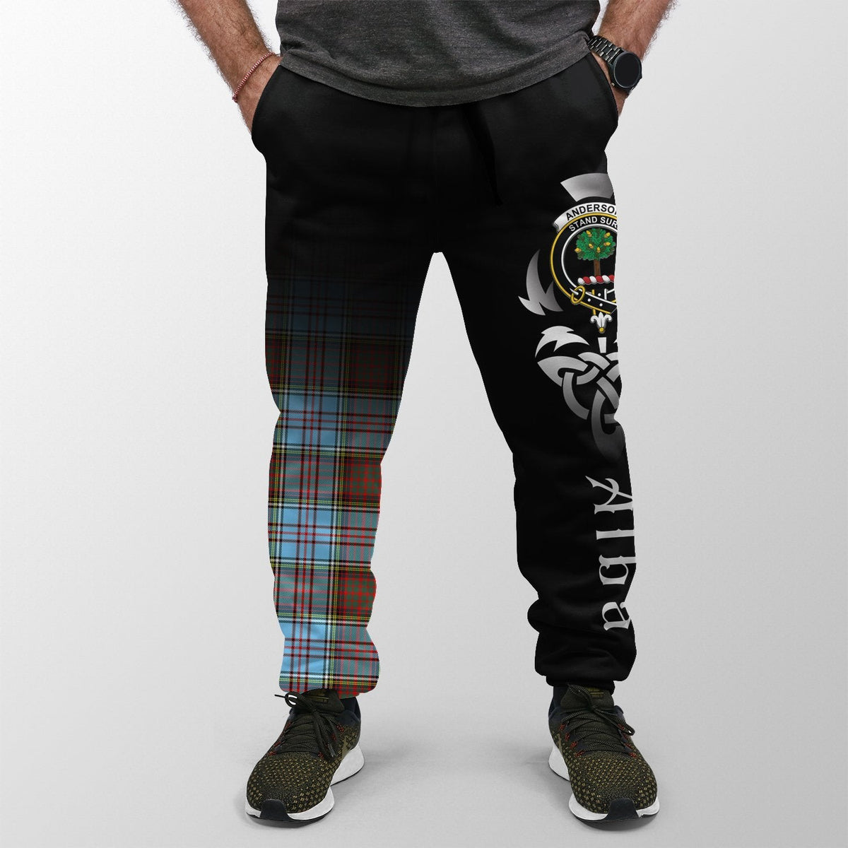 Anderson Ancient Tartan Crest Jogger Sweatpants - Alba Celtic Style