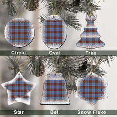 Anderson Tartan Christmas Ceramic Ornament - Snow Style