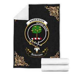 Anderson Crest Tartan Premium Blanket Black
