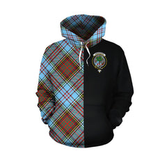 Anderson Ancient Tartan Hoodie Half of Me - Cross Style