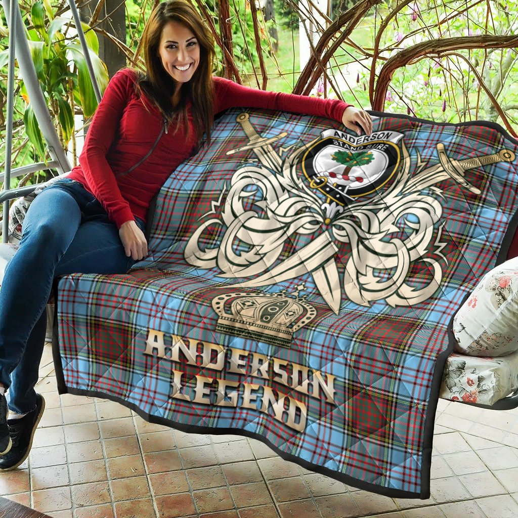 Anderson Ancient Tartan Crest Legend Gold Royal Premium Quilt