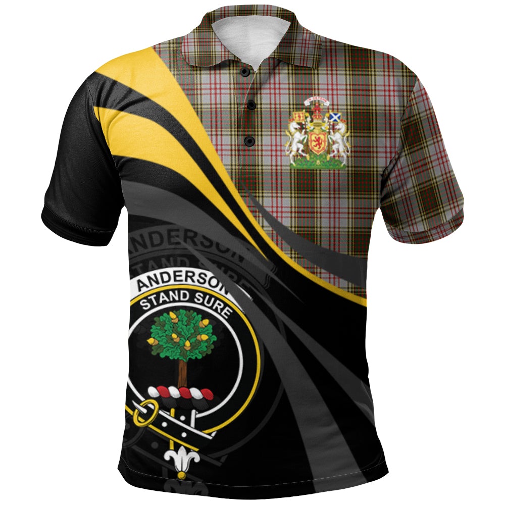 Anderson Dress Tartan Polo Shirt - Royal Coat Of Arms Style