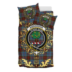 Anderson MacGregor Hastie 01 Tartan Crest Bedding Set - Golden Thistle Style